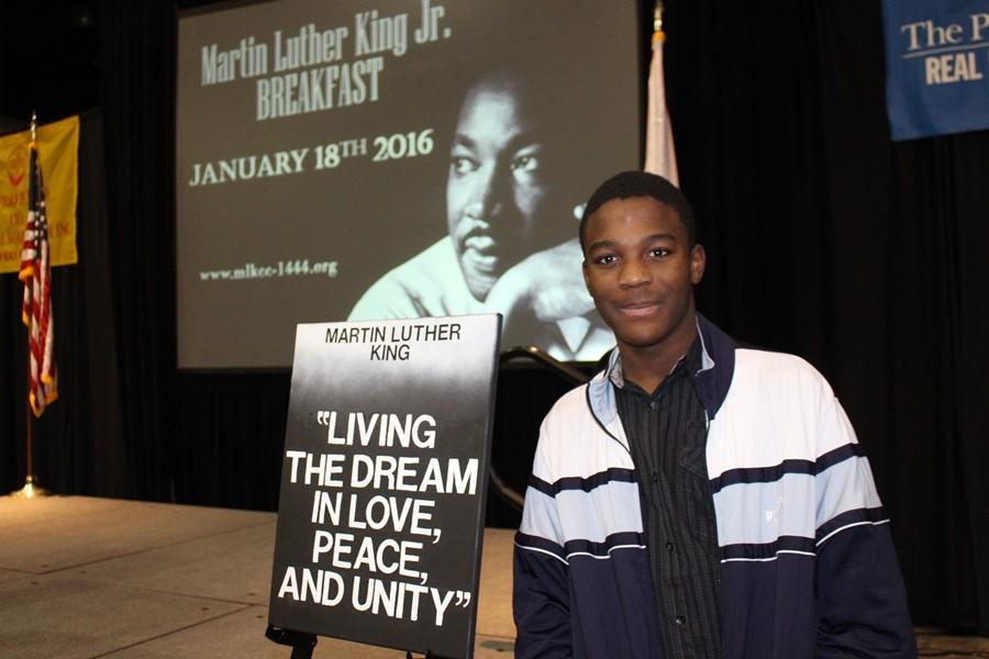 Inlet Grove attended the Martin Luther King Jr. breakfast on Jan. 18 2016. Students from different schools were awarded with trophies and certificates on their essays that went with this years theme, living the Dream in Love, Peace and Unity.