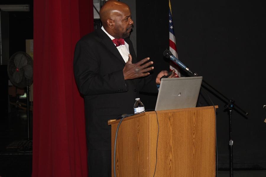 DR. CATO T. LAURENCIN: The keynote speaker and specialist in Regenerative Engineering, advised students in the packed auditorium, "You have to be courageous. You have to take chances to be successful in life." 