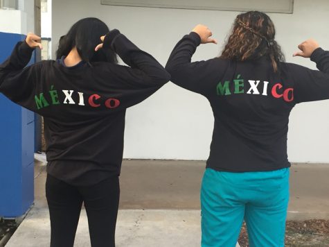 GET THE MESSAGE? Ashley Lopez and Karla Lopez, celebrating their Mexican heritage.