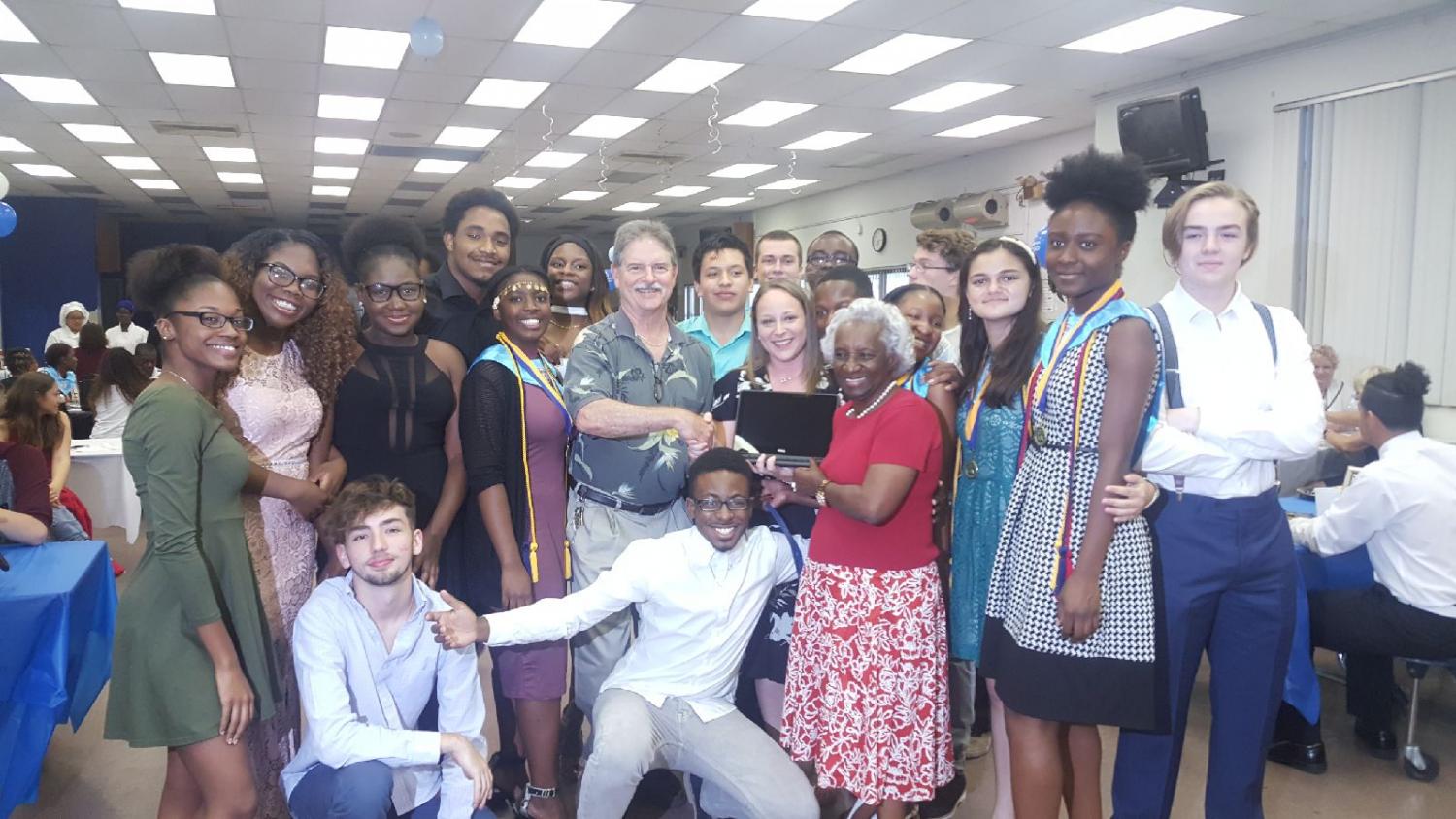 GONNA MISS 'EM: Administrators and teachers honored the Class of 2017 and their parents during dinner in the cafeteria (courtesy of Chef Newman and the Culinary Academy crew) and the Awards Ceremony in the auditorium May 22.
