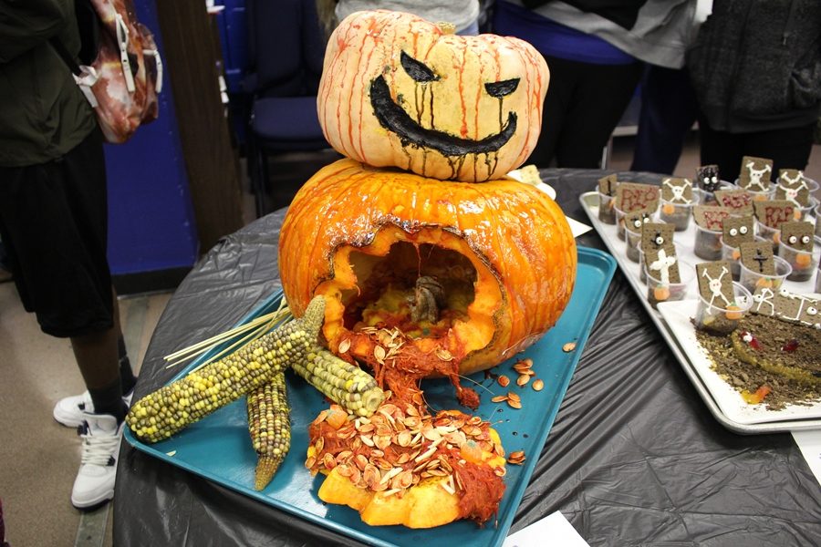 THIS IS HALLOWEEN: Chef Newmans classes prepared and decorated Halloween dishes for students and staff to judge to see which creation was terrifyingly good. Each group had a different take on a scary dish.  