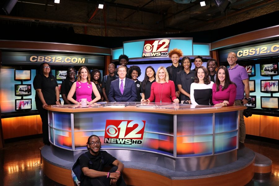 LIGHTS, CAMERA, ACTION: TV and Film Production teacher Mr. Goldstein along with some students from the academy visited CBS Channel 12 News in West Palm Beach Nov. 30. They also did a video shoot at Ocean Reef Park at Singer Island.