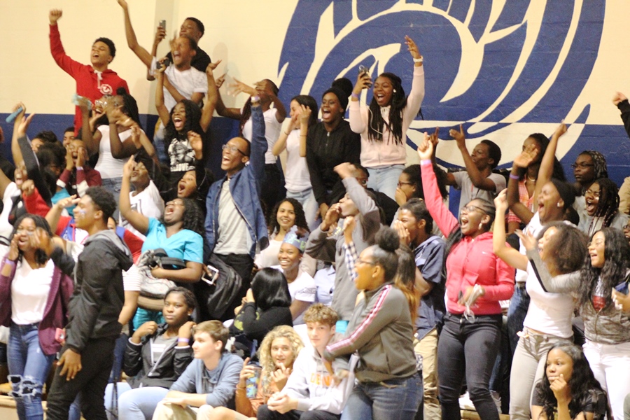 HARD WORK PAYS OFF: Students in the pep rally were hype about fun activities occurring imagine the level of excitement there will be with the junior class games.