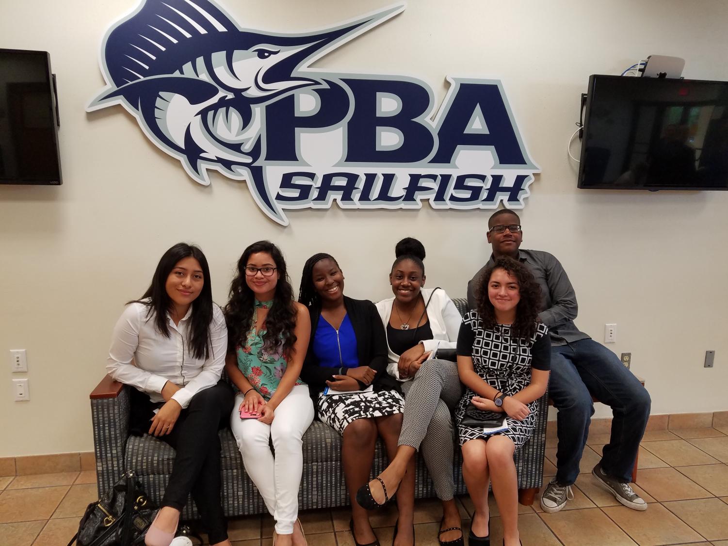 OUTSTANDING: To be nominated for the Pathfinder High School Scholarship Award is a major achievement. It applies to this year's Hurricane nominees, shown after completing their interviews at Palm Beach Atlantic University March 7: (from left) Deilyn Mendez-Lopez, Victoria Villalba, Nondiana Emmanuel, Madyson Roye, Rebeca Reyes and Michael Andre. Not shown: Jordan Hall and Andres Venegas. Next comes the annual Pathfinder Awards Ceremony, May 17 at the Kravis Center.