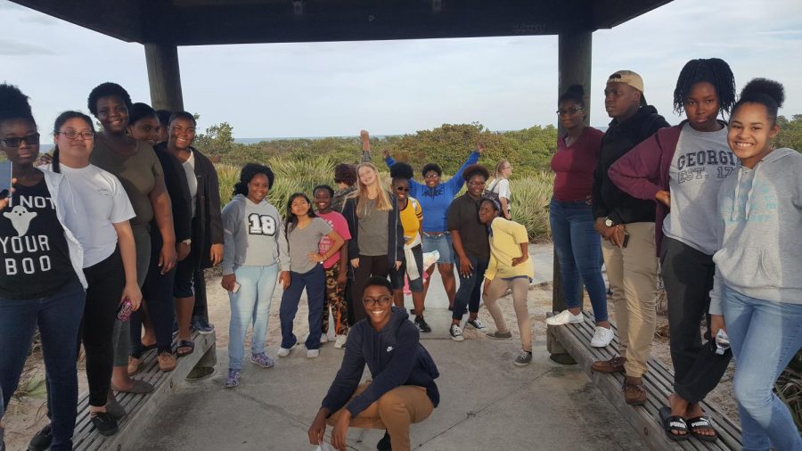 SEA TURTLES: During the Adventure Club trip to the Loggerhead Marine Life Center in Juno Beach  on Mar. 7, students learned about the different threats that endanger sea turtles, and later went on a trail walk next to the beach.  