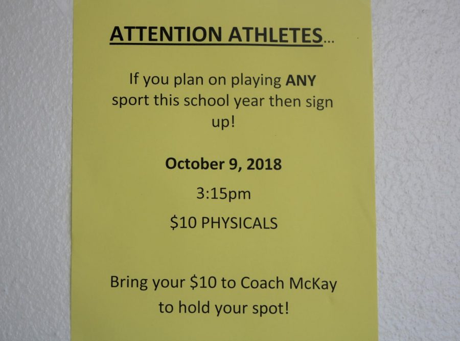 THE DOCTOR IS IN: Plan on joining a sports team at Inlet? Physicals will be done  Oct. 9, 2018 at 3:15 p.m. for $10. See Coach McKay to reserve a spot. 