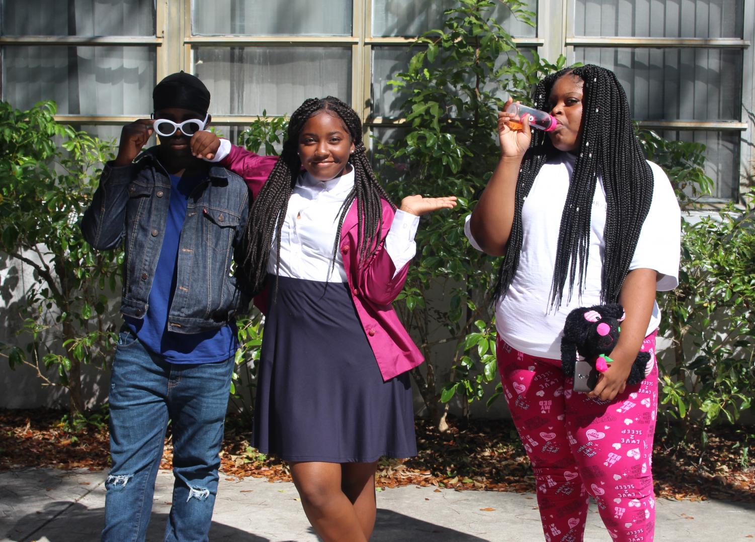FAMILY FRIENDLY: Kyijanay Daniels, Tariah Smith, and Jim Felix dressed up for