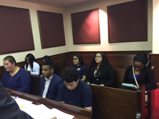 ORDER IN THE COURT: The pre-law program had a chance to go to court, they were accompanied by Pre-law teacher Ms. Bierer. 
