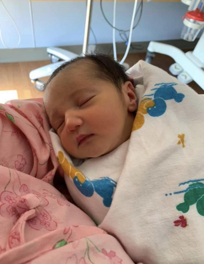 NEW ADDITION: Ms. Manera the social science instructor jokingly always called marinara sauce worked all the way up to the birth of her baby boy. She welcomed Nicholas James Pientnza on April 30 weighing 7lbs 1oz 21in.