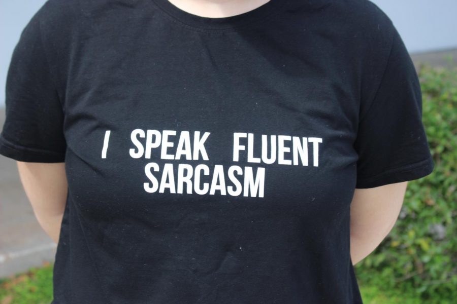 LAUGH OUT LOUD: Student wears humorous shirt on the first day of school dress down.