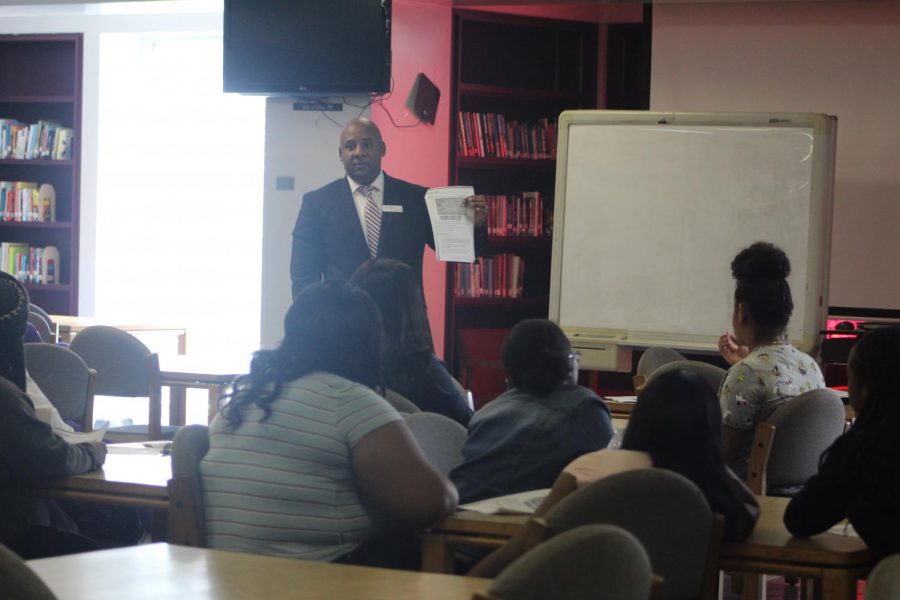 BANK WORTH TALKING ABOUT: Financial Advisor 
,Etzar Roger, from PNC Bank visited the Medical Canes today, to help students understand finance basics, credit, and loans.