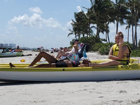GET YOUR LIFE VESTS: 
The marine tech and other students  went kayaking to Peanut Island and stayed there all day on Feb 19. The students went snorkeling, kayaking and, hung out on the beach.
