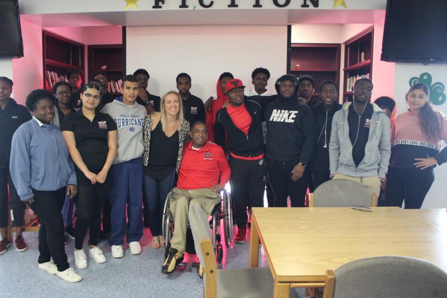 SCHOLARLY: The RSF Scholarship club, was in the media center for their weekly Monday meetings. The Ricos Scholarship Foundation was created to help students in academics and sports to gain scholarships for college.