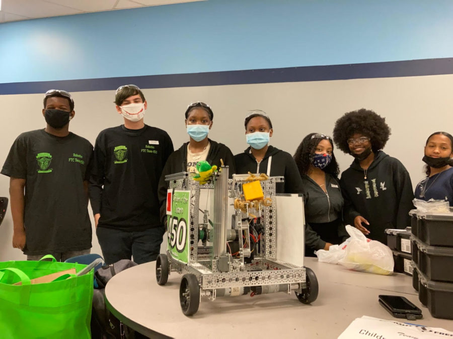 HIGH TECH: Our robotics Team 450 qualified for the league championships during its regional competition this weekend . 
They beat out 28 teams and ranked in the top 10 Said Mr Martinesz, our web design teacher.