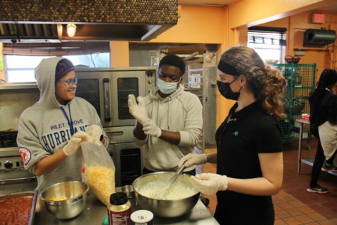 FINGER LICKING GOOD: Today culinary students prepare a wholesome meal for teachers.