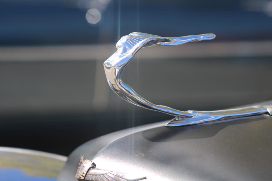 DELICATELY RARE: During The 7th Annual Car Show,  a hood ornament was placed upon a 1935  Ford.
