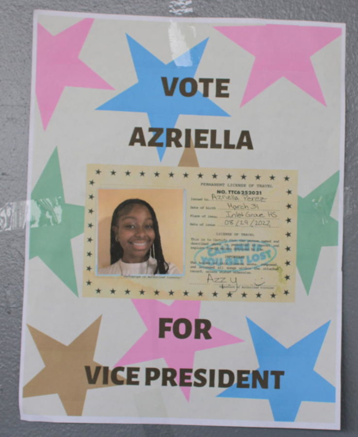CAMPAIGNING:  Azriella Perez is running up for vice President, for SGA 