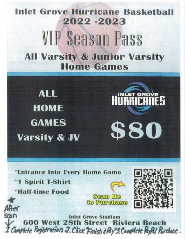 WATCH FOR FREE: The athletic department of Inlet Grove is now ready to push forward with their Basketball VIP Season Pass Project. This VIP pass is for home games only. Since before the season has started, this project has been taking place and is now a success, Your support of our Football VIP Season Pass was tremendously appreciated, said, Mr. Sims. The goal is to sell 100 basketball VIP Season Passes to support our Boys and Girls Varsity, Junior Varsity, and Freshman basketball teams. 
