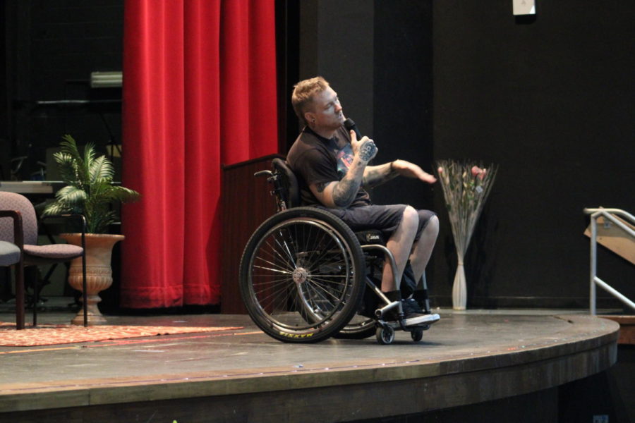 CONSEQUENCE: Guest speaker Kevin Brooks came to the auditorium to share his story with the canes, to help them see the outcome of drinking and driving. In 2000, he was just 16 years old and he was drunk while driving. He got into a car collision and as a result the life of his best friend was lost. He became paralyzed, dealt with depression and began have suicidal thoughts. Although, later on recovered mentally, and began to make a change towards the better by informing others on the dangers of drunk driving.