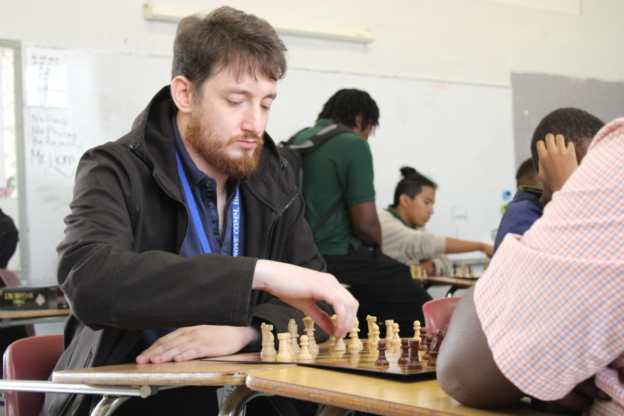 GRANDMASTER: English instructor Mr. Horn, is in charge of the Chess Club, which is held every Wednesday in room 503. Students and teachers who are interested, would come and play a friendly game of chess.