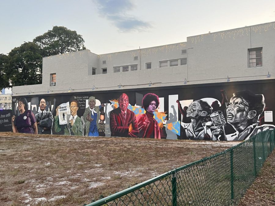 POWER: Figures in black history are the star of this mural.