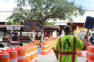 CAUTION: Students from the Architecture Academy visited the Bergeron Rodeo Grounds to interact with the Florida construction career day.
