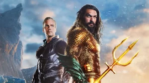 Jason Momoa and Patrick Wilson in the movie Aquaman and The Lost Kingdom