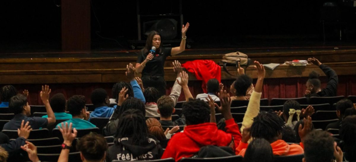 ALL EARS: Soulan Johnson, VP of Development & Marketing spoke to the Seniors about the vital role of voting for youth. Focusing on its impact on representation, policy influence, and civic engagement speaking on behalf of Urban League of Palm beach County, Inc. Oct. 2.