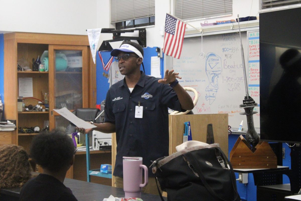 BEYOND THE CLASSROOM: Adventure Club had an interest meeting in room 701 about the future of what it could be and its fullest extent, with advisor Mr. Burt discussing activities and answering questions.