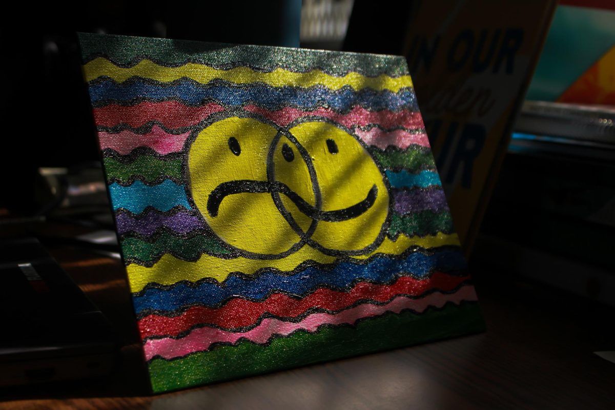 STOP THE BULLYING: This picture was painted to honor no bullying so let's all turn our frowns upside down.