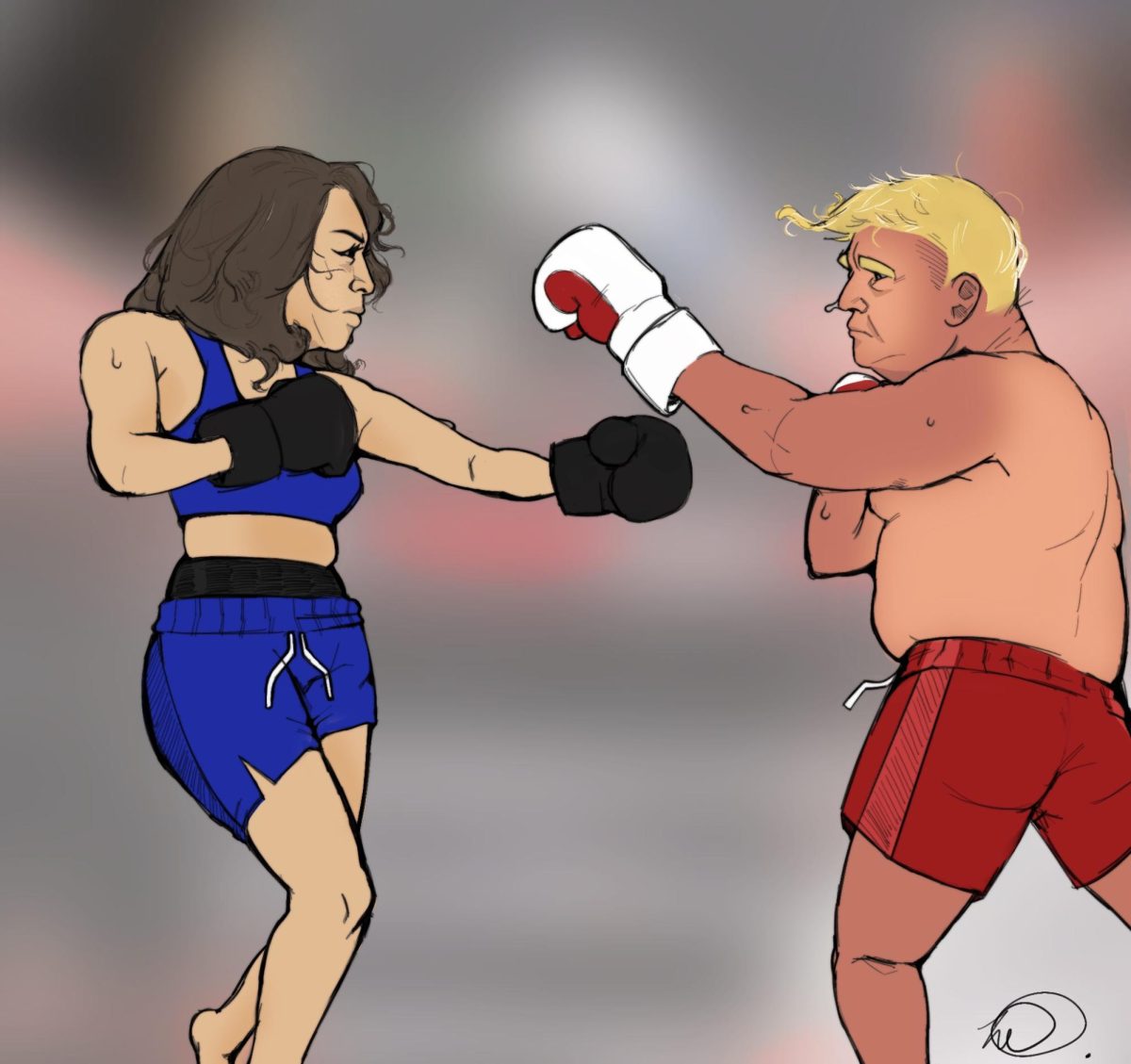 ROUND ONE: Former Vice President, Kamala Harris and elected President Donald Trump battled for the election on Nov 5.