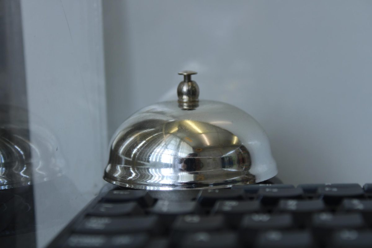 RING-RING: In times of chaos, with a sound of a bell the classroom is brought back to order.