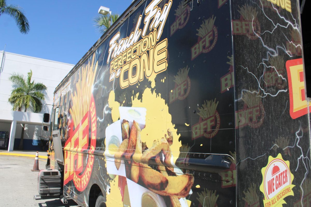 EARN IT: Students who received 800 hero points were rewarded with a food truck on Feb. 27-28.