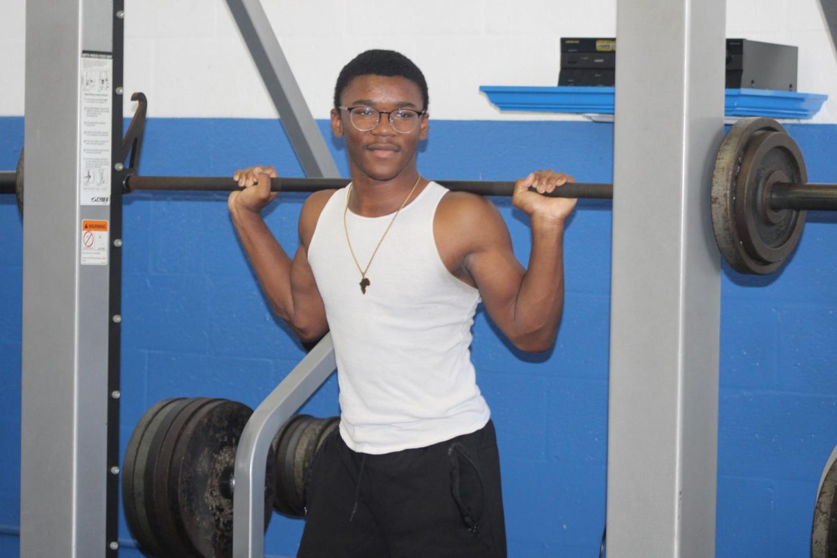 ELEVATE: During 4th hour, Coach Donavan class worked out in the weight room.