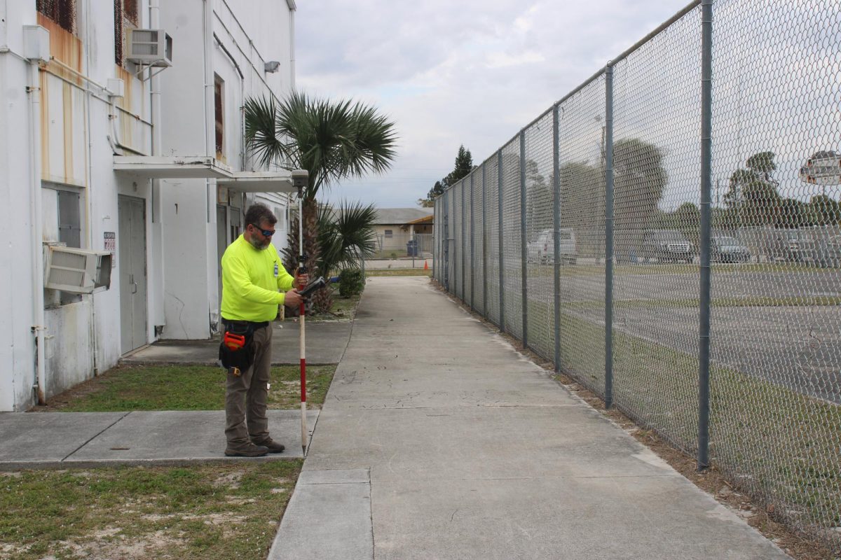 STARTING OFF NEW: On March 7, the construction worker came on campus to take measurements for the  new middle school class.