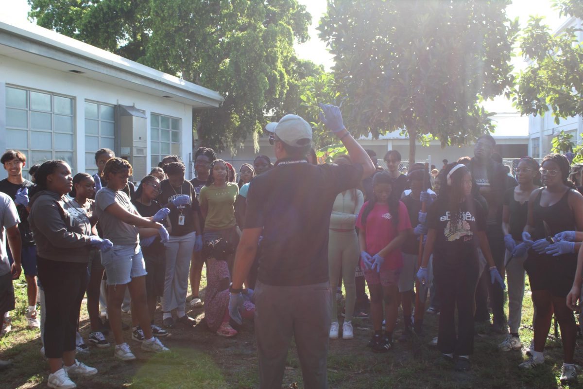 FIXER UPPER: Inlet Grove students along with volunteers worked together to put together the garden, the event was held by Mr. Burt and Mr. Banks on Sept.6.