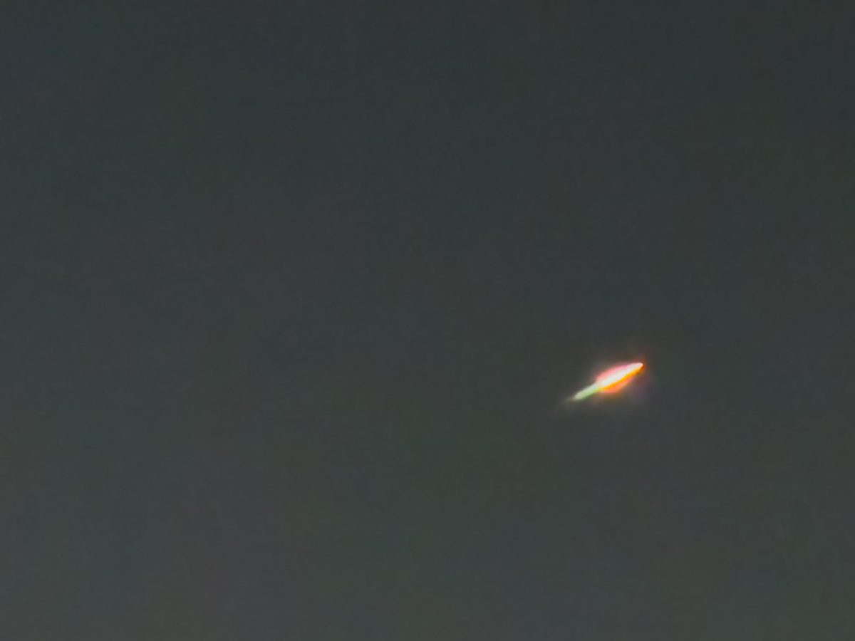 FULL POWER: SpaceX Falcon 9 rocket can be seen from Florida up North at the night sky with a bright orange glow, which soon faded into a white arc trail.