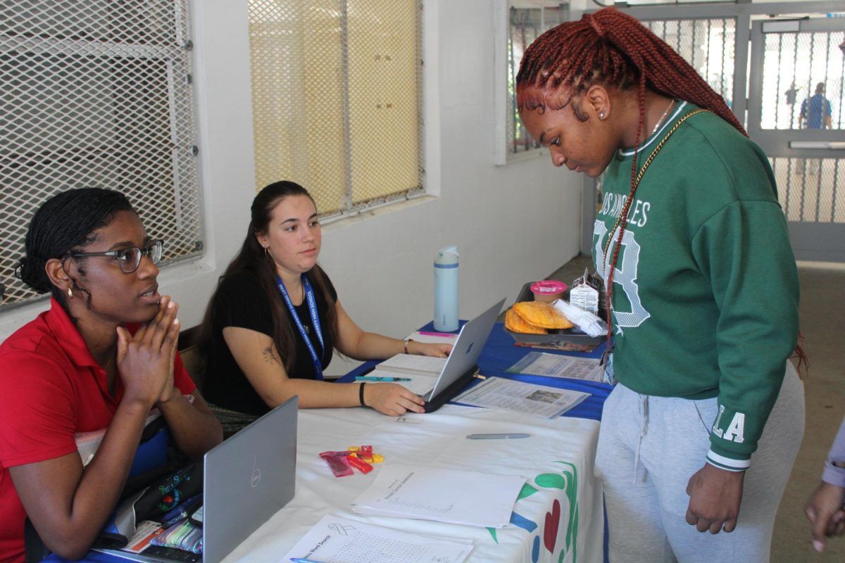 AGAPE: The American Association of Caregiving Youth, who support adolescents sacrificing their education to care for family members, came by during lunch.