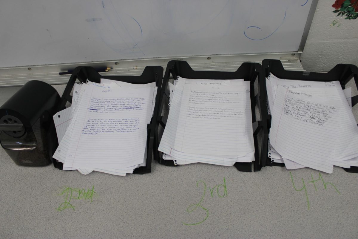 ORDER: Students in Ms. Cifuentes class keep their papers neat. 