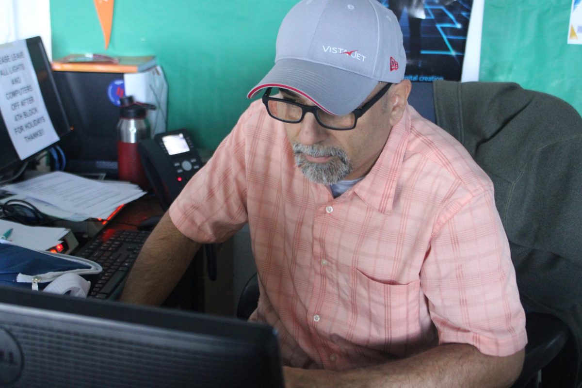 PROGRAMING: Mr. Martinez,  Mr. Miller, Mr. Haughn, and Mrs. Burt are teachers here at Inlet that show the ins and outs of computer science.