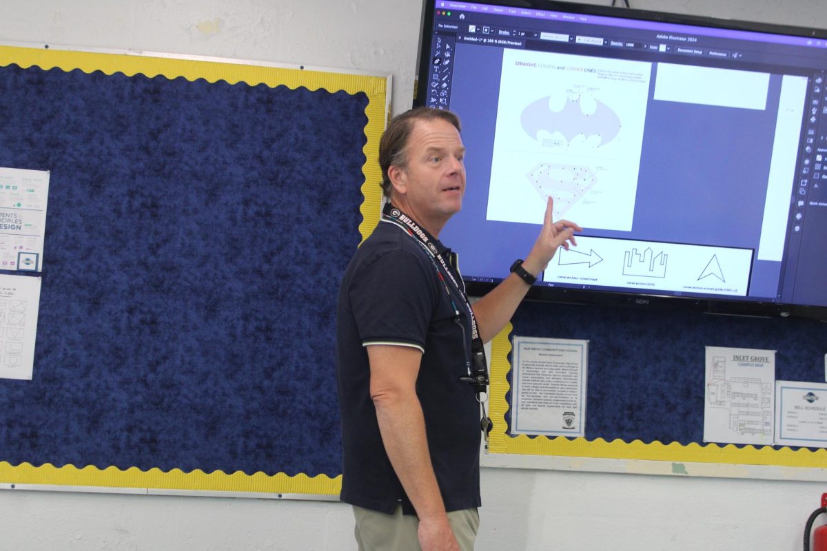 FRESH START: Mr. Haughn joined staff and he's leading the learning journey in Digital Design.