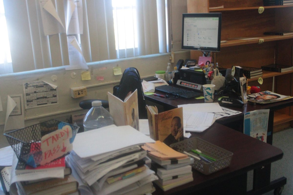 PLAIN SIGHT: Classic view of teacher’s desk.