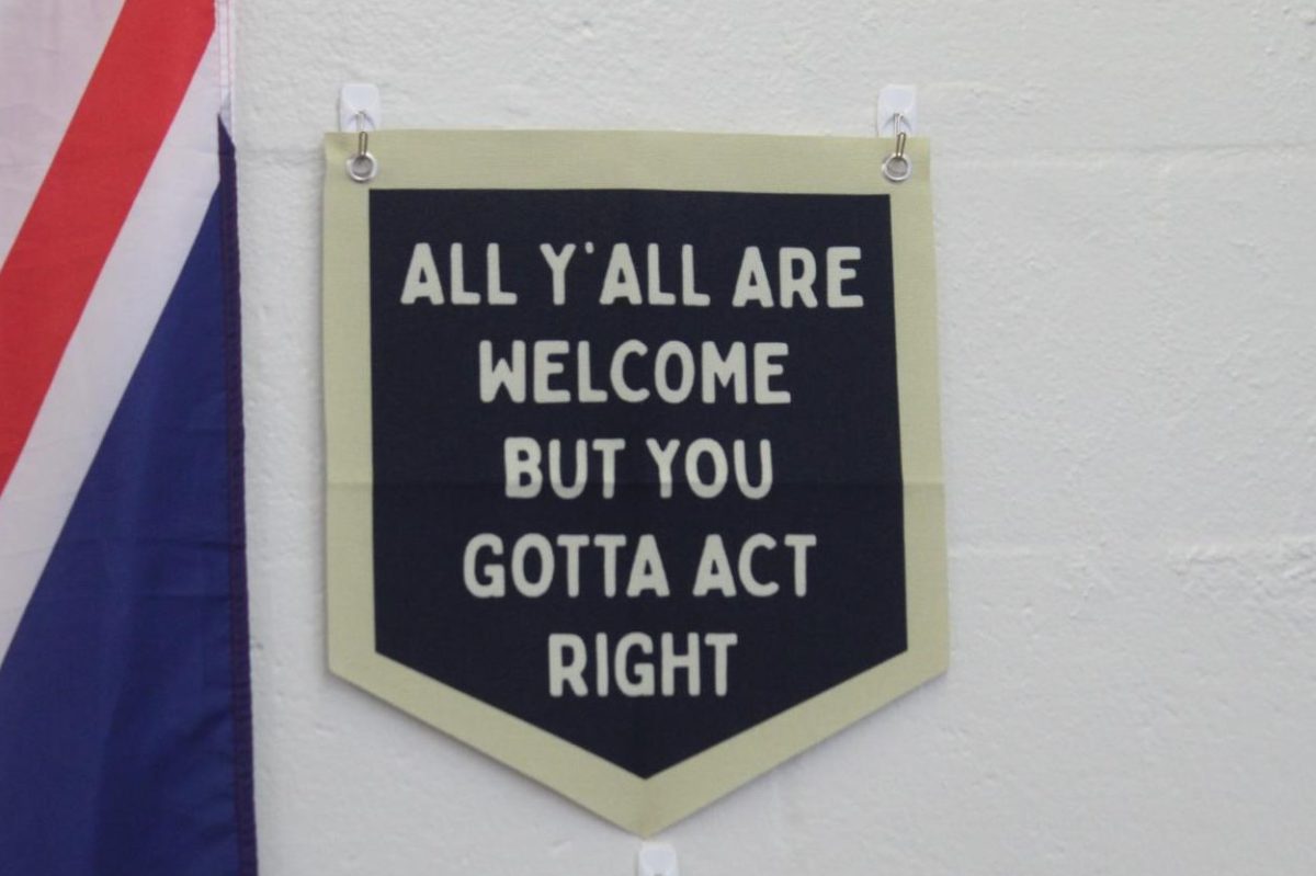 RESPECT: While generally well-liked and laid back, this teacher still expects order. As seen by this decor that they got for fun.
