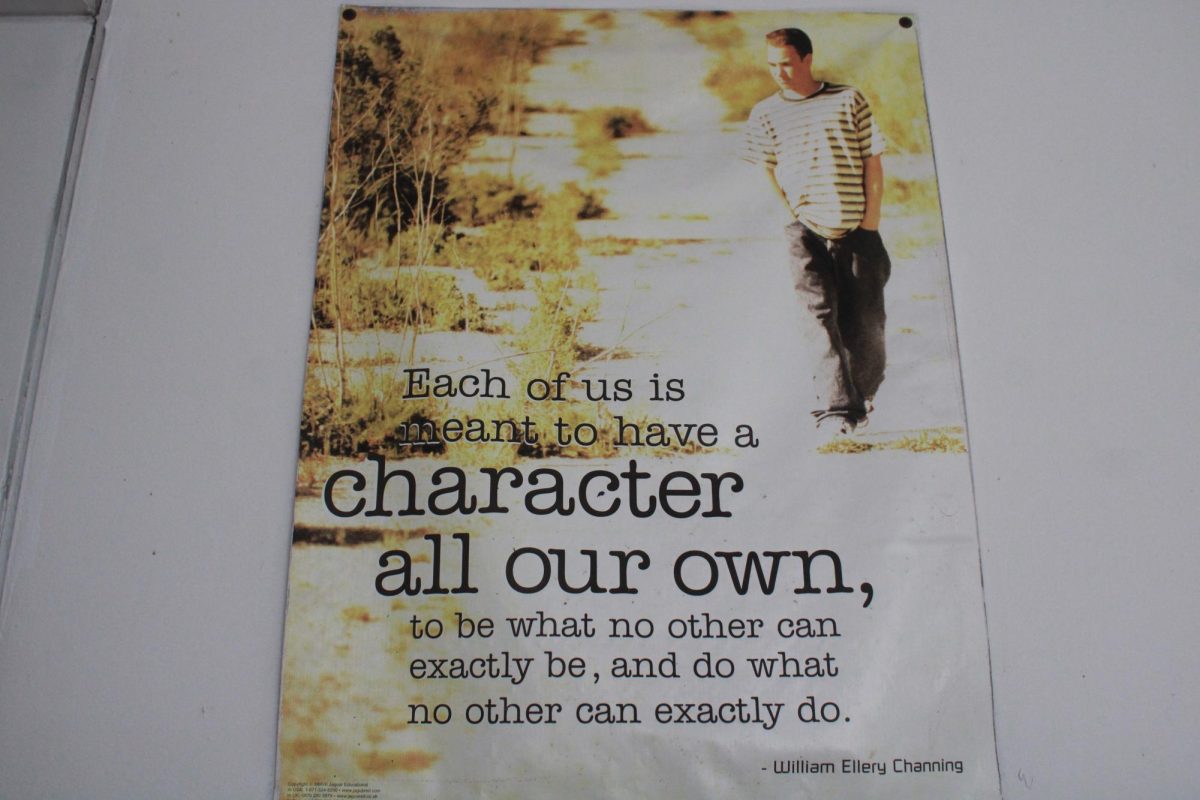 INNOVATION: This quote reflects the idea that it’s okay to be different. (camera settings: 1/1000s, f5.6, ISO 1600)