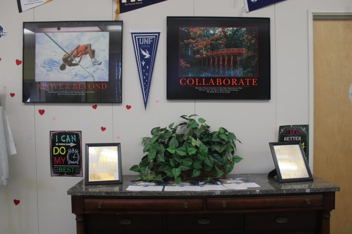 INSPIRATION: A collection of quotes and decor creates an uplifting space that pushes students to stay focused, work hard, and support one another.
