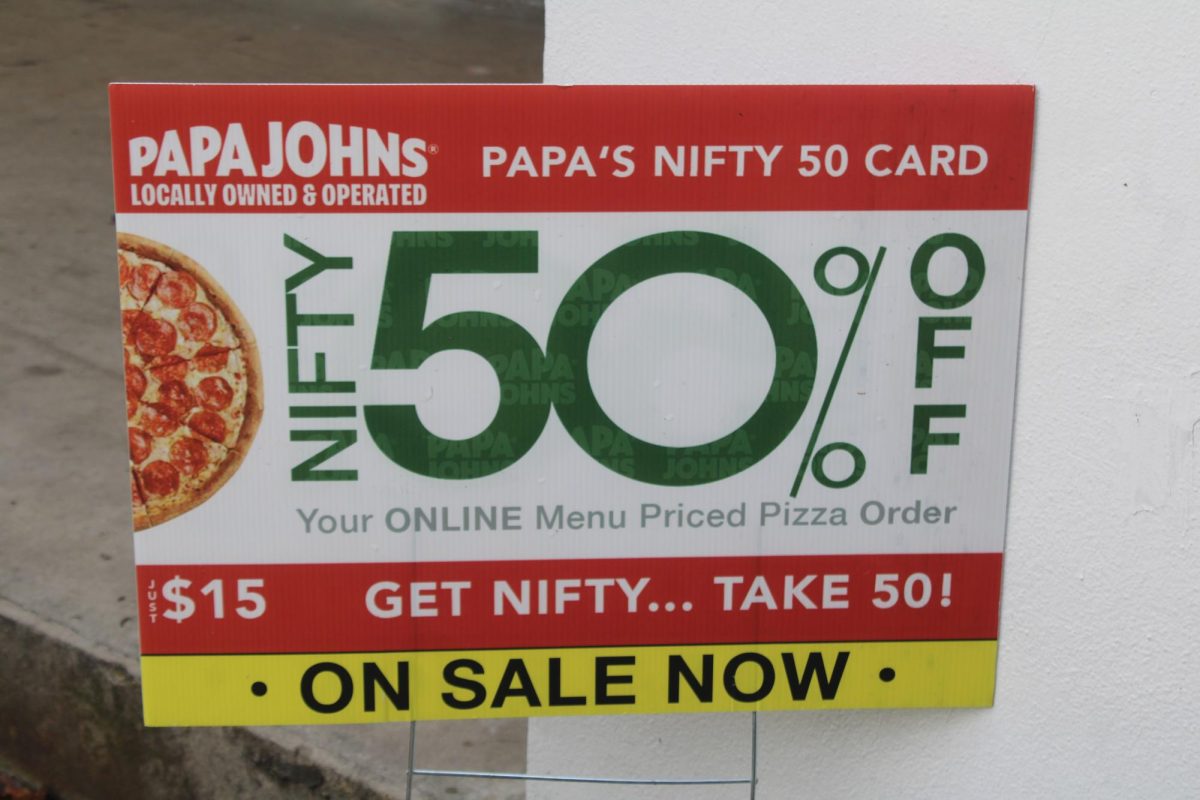 A SLICE OF SUPPORT: An advertisement offering student and families a way to save on pizza while giving back.